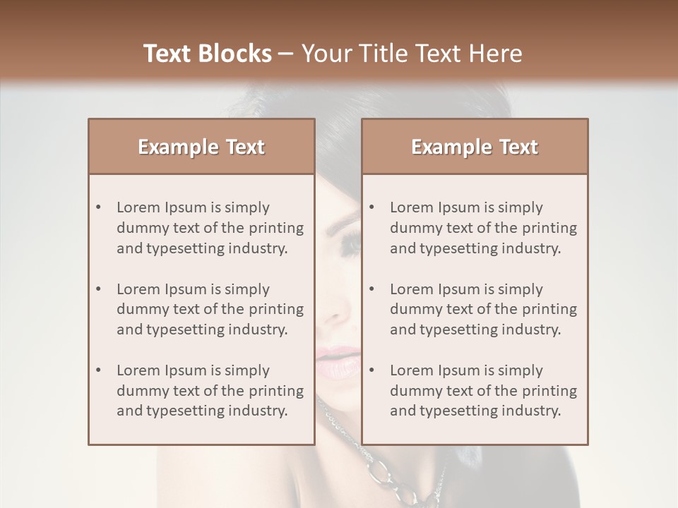 Young Face Fingers PowerPoint Template