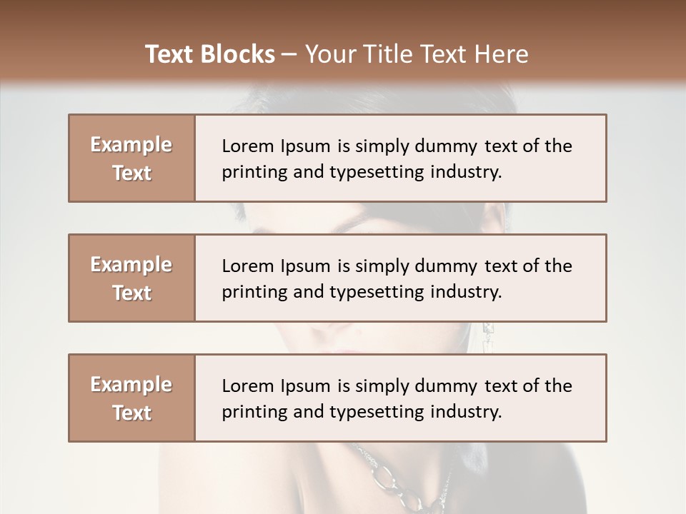 Young Face Fingers PowerPoint Template