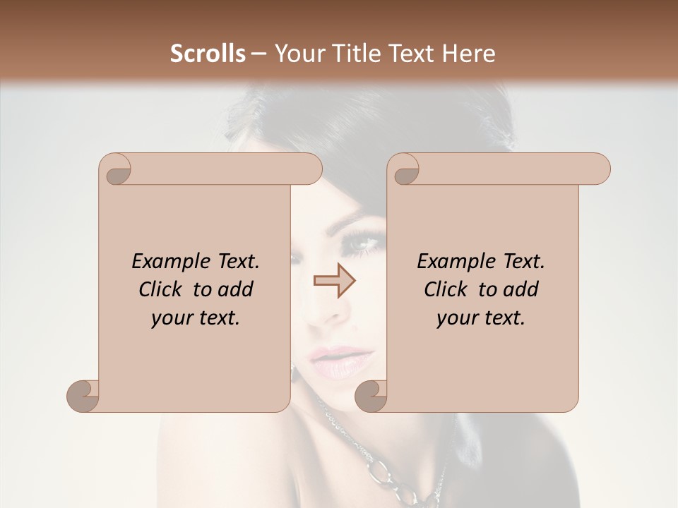 Young Face Fingers PowerPoint Template