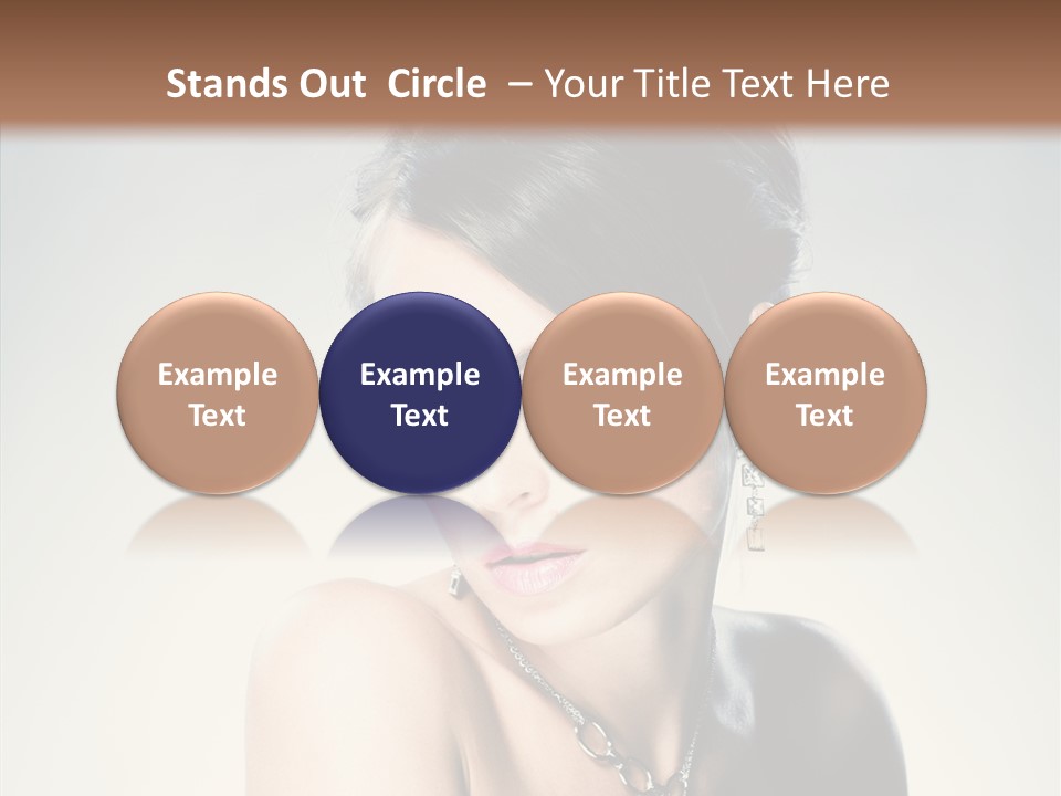 Young Face Fingers PowerPoint Template