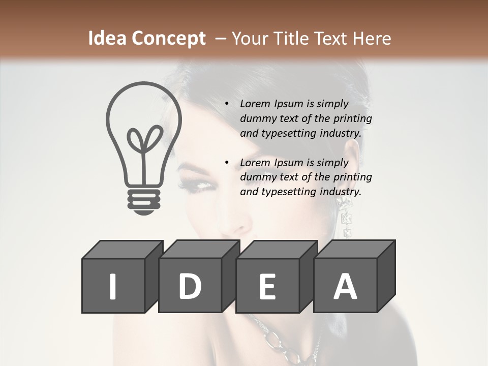 Young Face Fingers PowerPoint Template