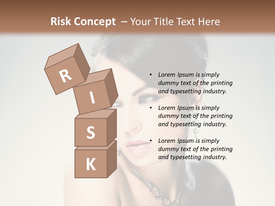 Young Face Fingers PowerPoint Template