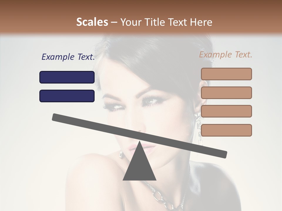 Young Face Fingers PowerPoint Template