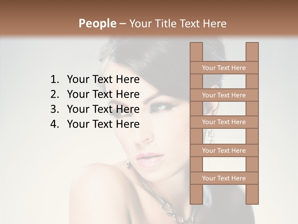 Young Face Fingers PowerPoint Template