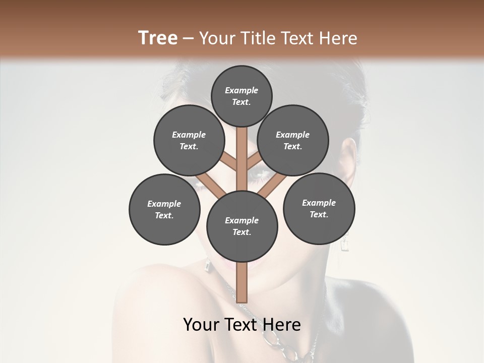 Young Face Fingers PowerPoint Template