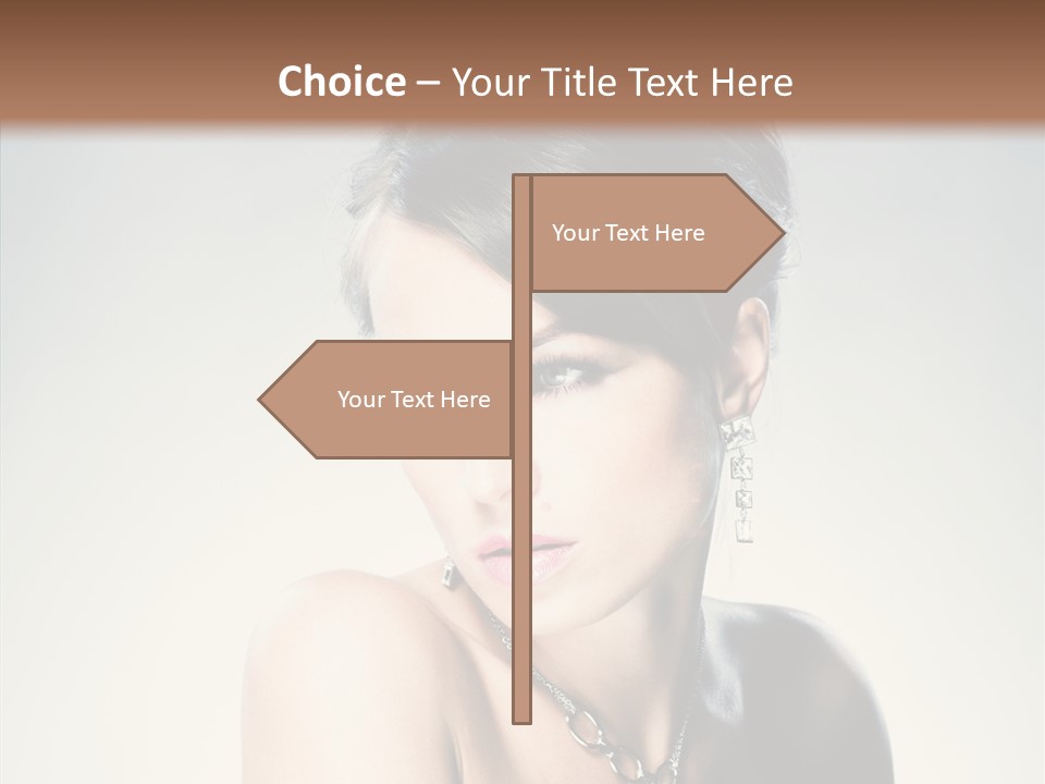 Young Face Fingers PowerPoint Template