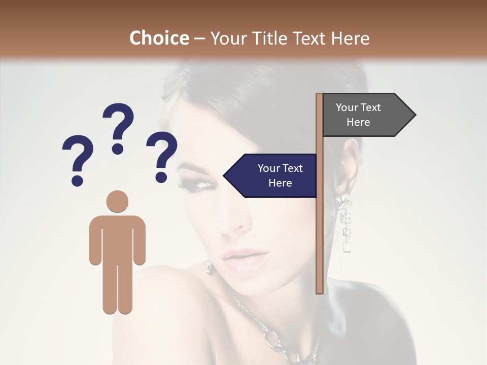 Young Face Fingers PowerPoint Template