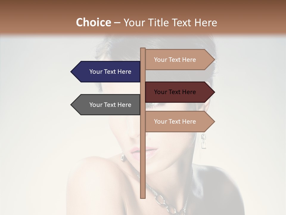 Young Face Fingers PowerPoint Template