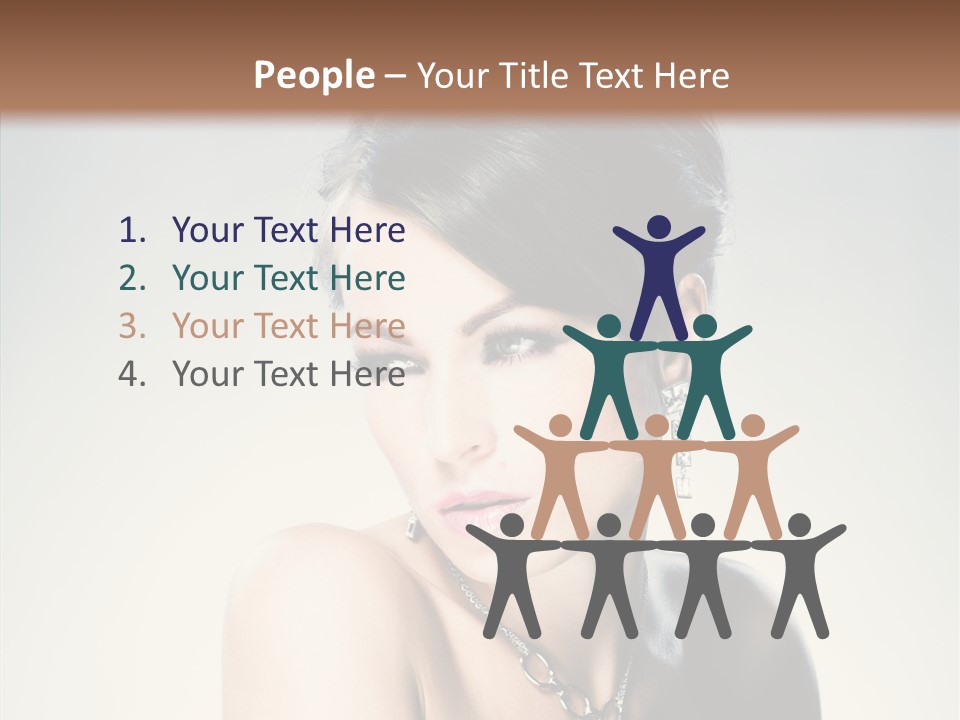 Young Face Fingers PowerPoint Template