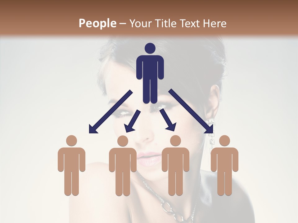 Young Face Fingers PowerPoint Template