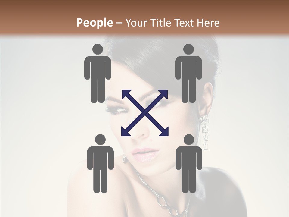 Young Face Fingers PowerPoint Template