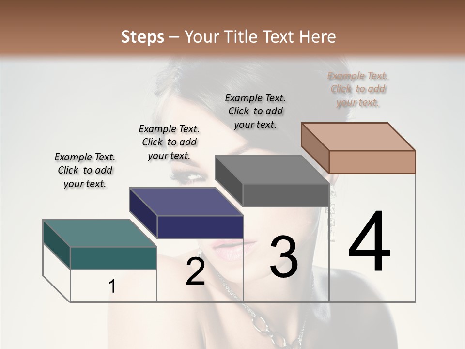 Young Face Fingers PowerPoint Template