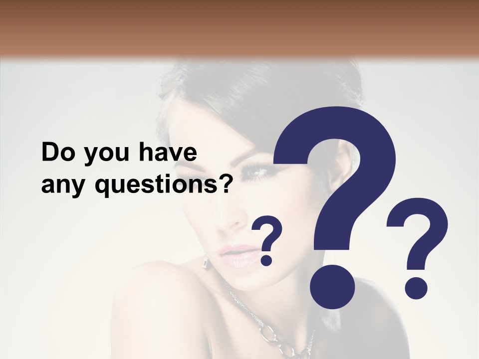 Young Face Fingers PowerPoint Template