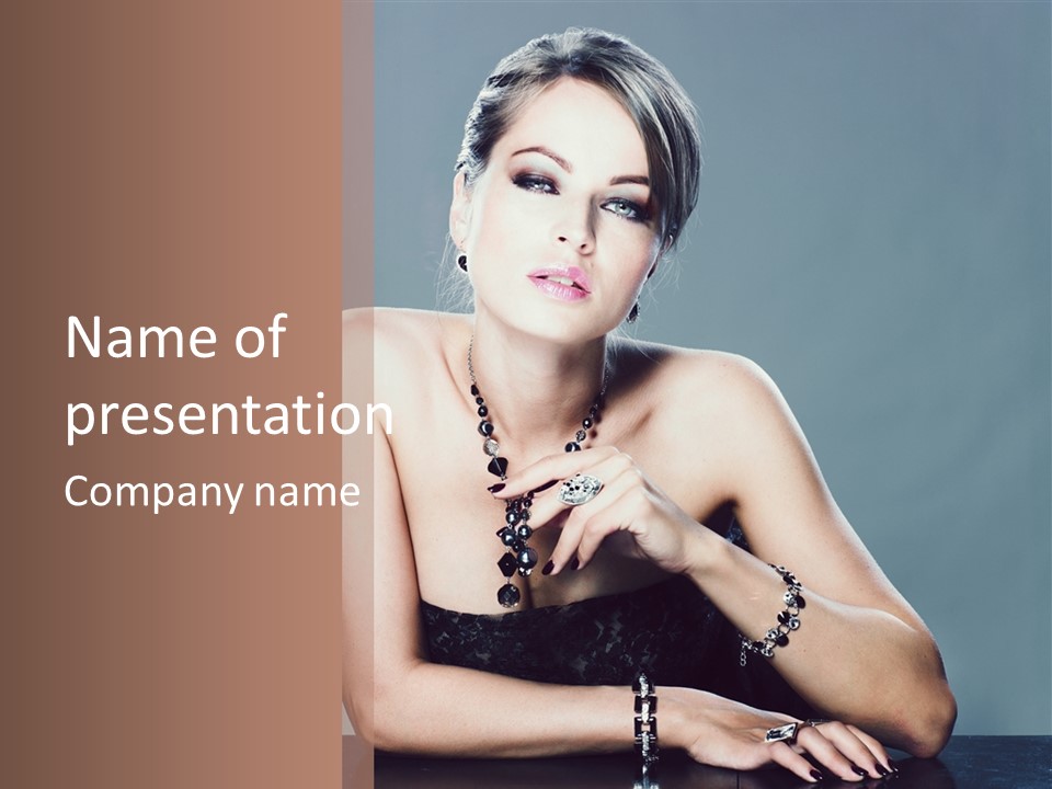 Fingers Jewelry Femininity PowerPoint Template