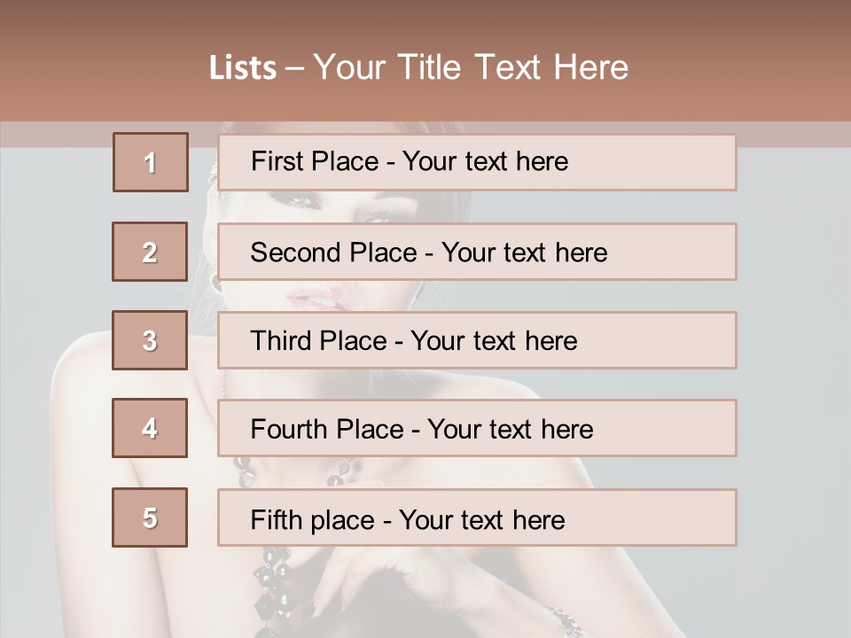 Fingers Jewelry Femininity PowerPoint Template