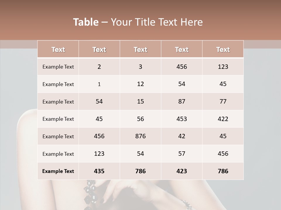 Fingers Jewelry Femininity PowerPoint Template