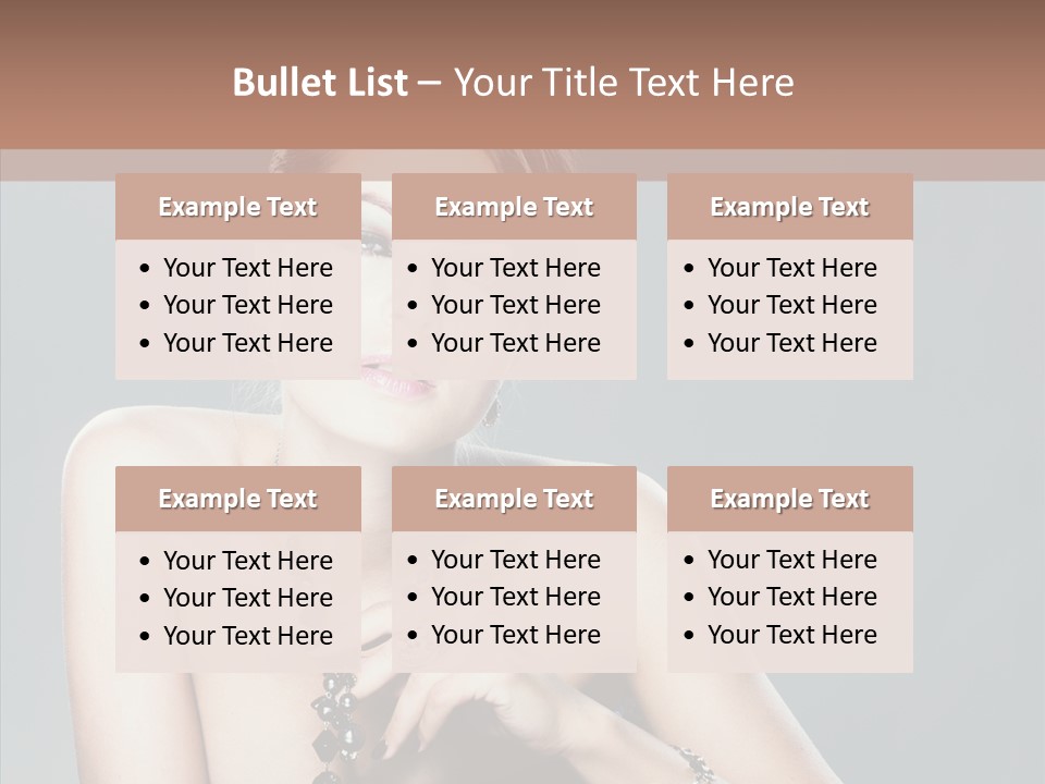 Fingers Jewelry Femininity PowerPoint Template