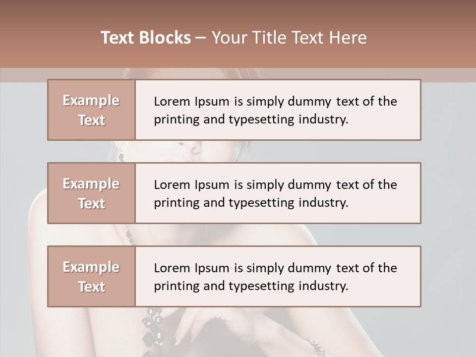 Fingers Jewelry Femininity PowerPoint Template