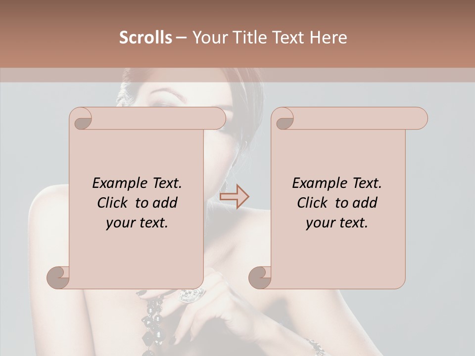 Fingers Jewelry Femininity PowerPoint Template