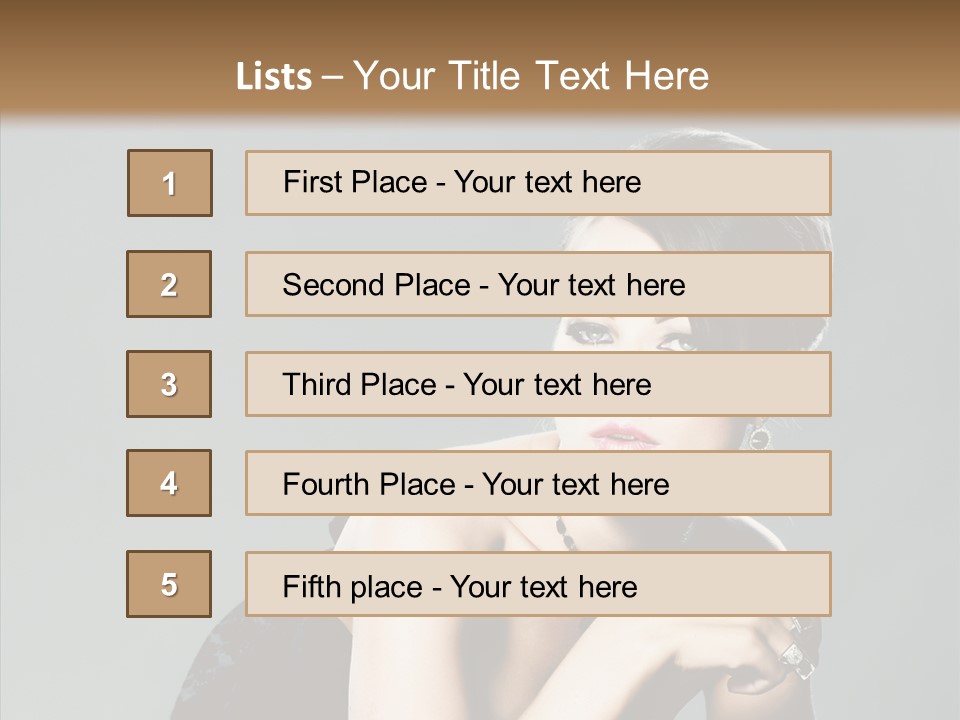 Caucasian One Person Attractive PowerPoint Template