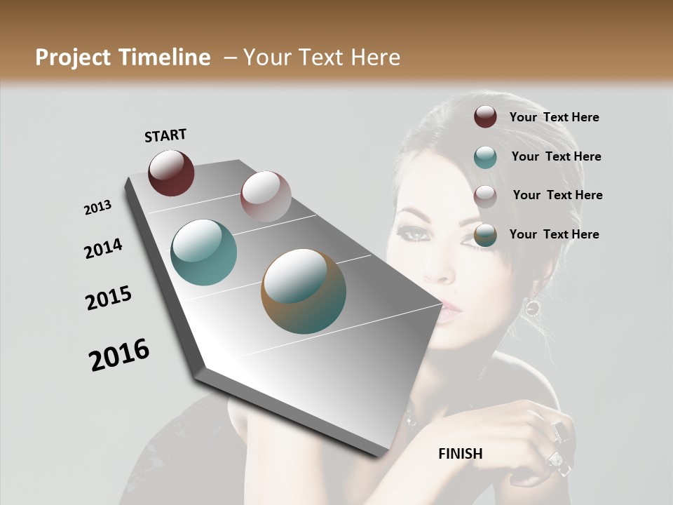 Caucasian One Person Attractive PowerPoint Template