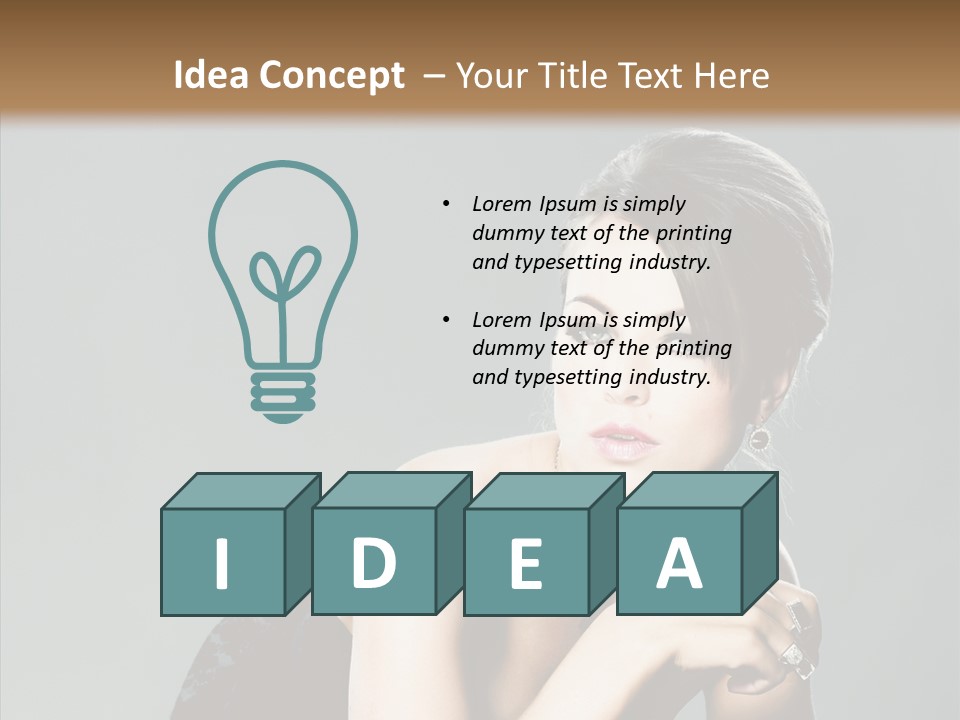 Caucasian One Person Attractive PowerPoint Template