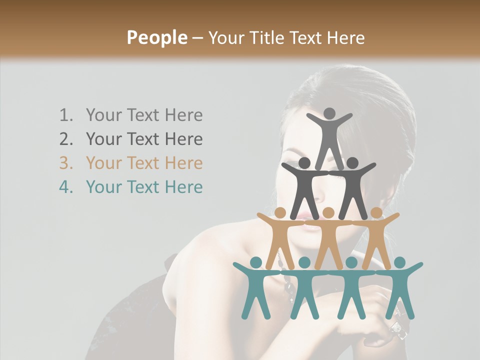 Caucasian One Person Attractive PowerPoint Template
