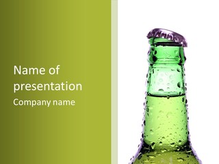 Drink Isolated Green PowerPoint Template