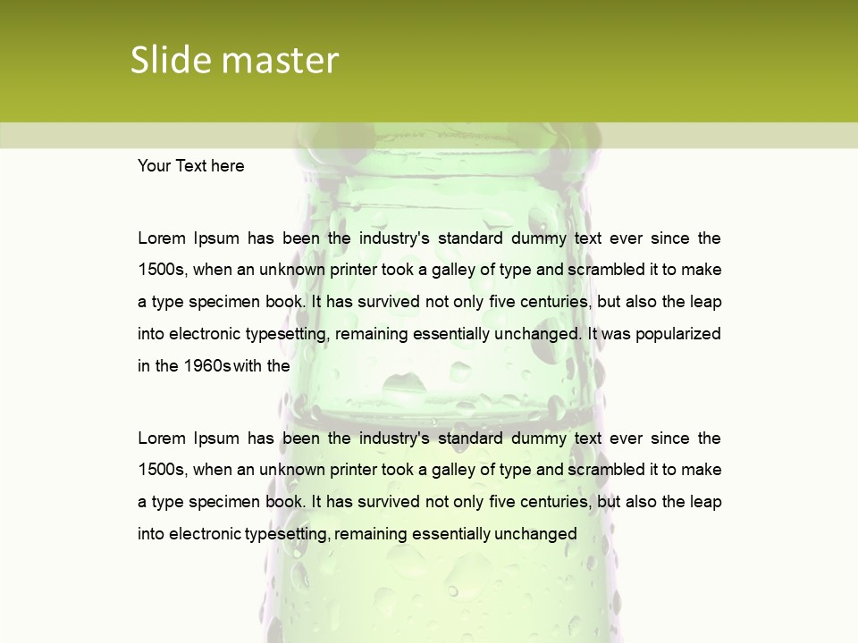 Drink Isolated Green PowerPoint Template