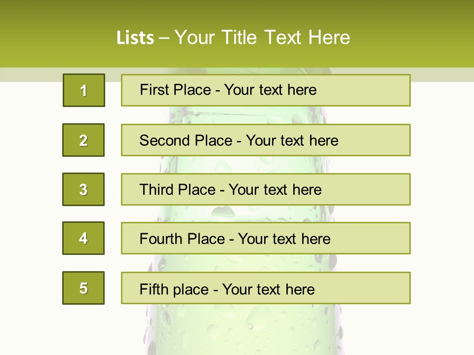 Drink Isolated Green PowerPoint Template
