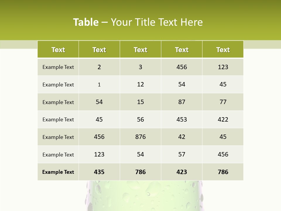 Drink Isolated Green PowerPoint Template