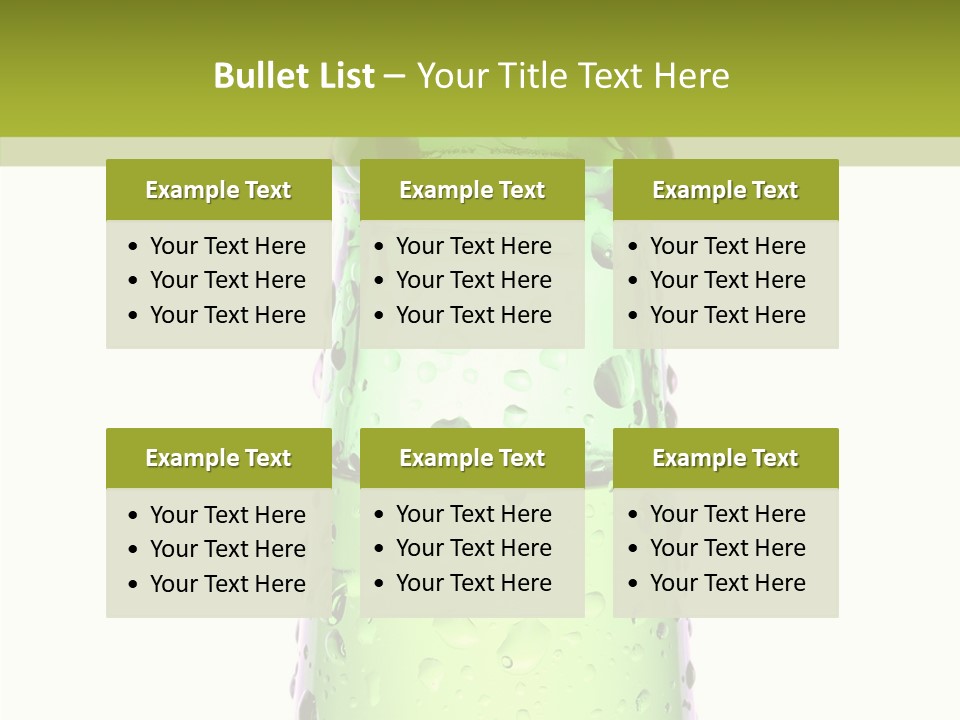 Drink Isolated Green PowerPoint Template