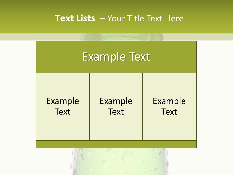 Drink Isolated Green PowerPoint Template
