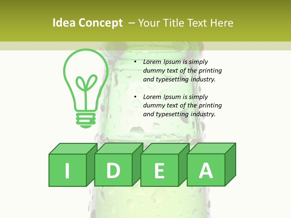 Drink Isolated Green PowerPoint Template