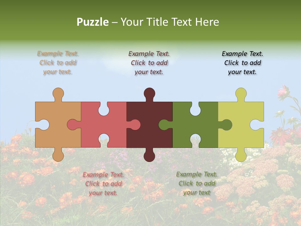 Daisy Blue Garden PowerPoint Template