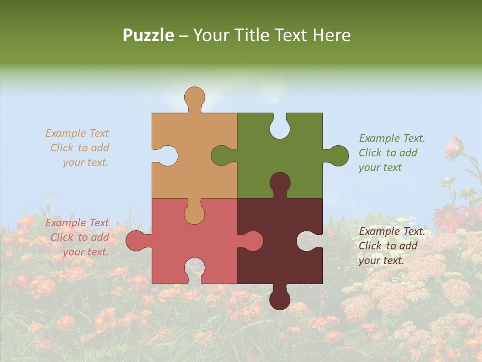 Daisy Blue Garden PowerPoint Template