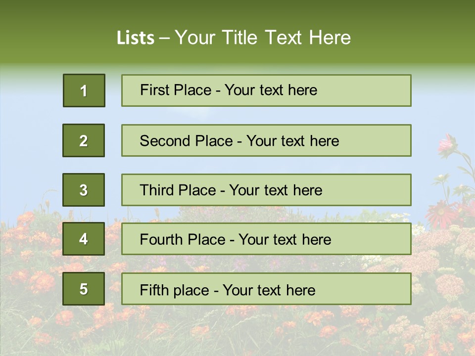Daisy Blue Garden PowerPoint Template
