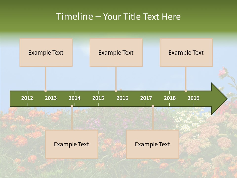 Daisy Blue Garden PowerPoint Template