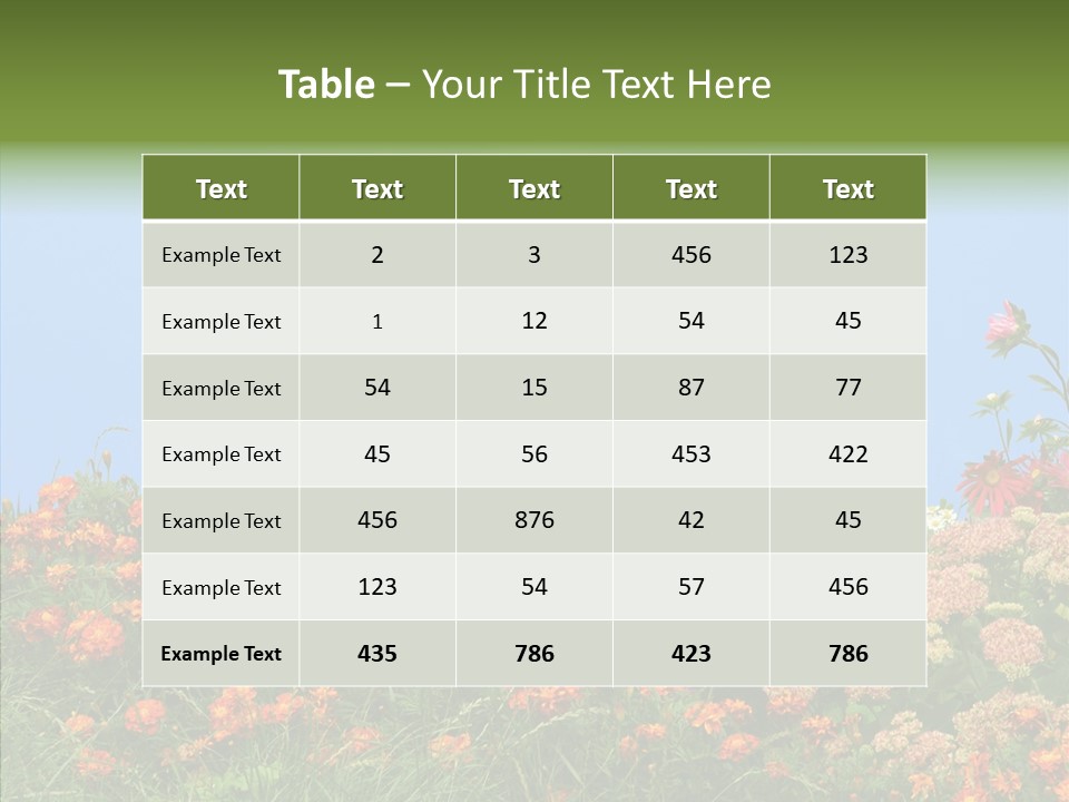 Daisy Blue Garden PowerPoint Template
