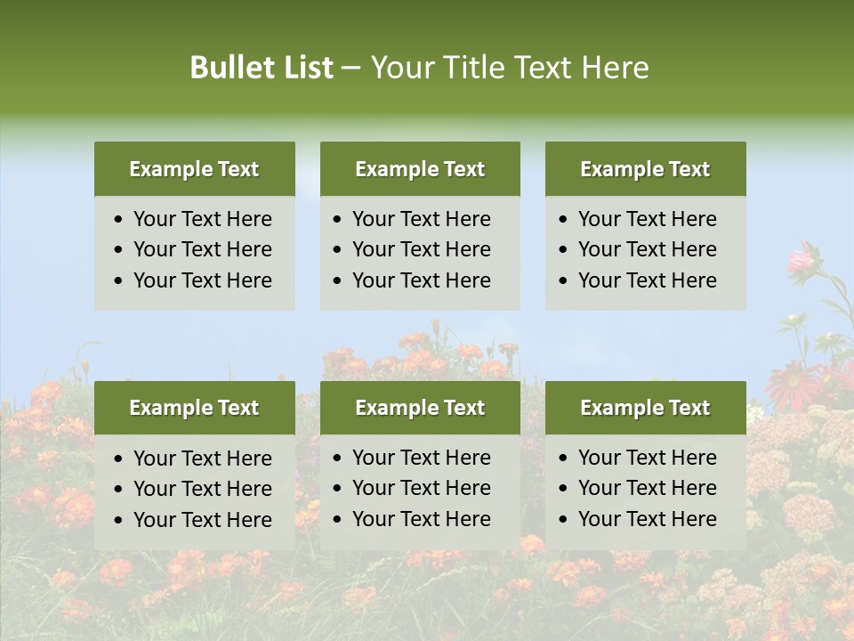 Daisy Blue Garden PowerPoint Template