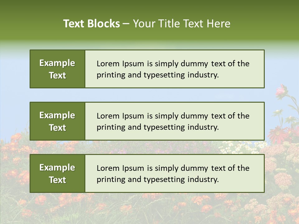 Daisy Blue Garden PowerPoint Template