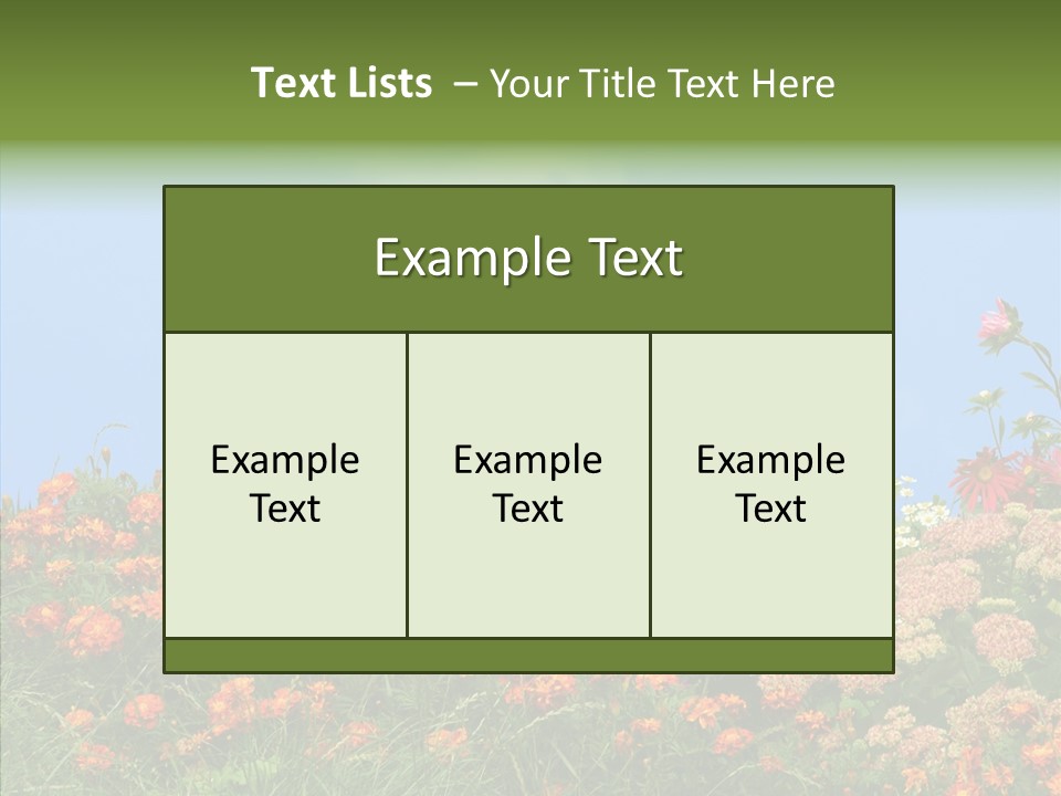 Daisy Blue Garden PowerPoint Template