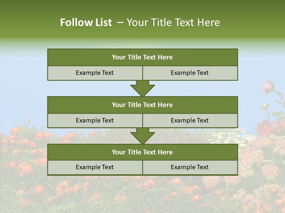 Daisy Blue Garden PowerPoint Template