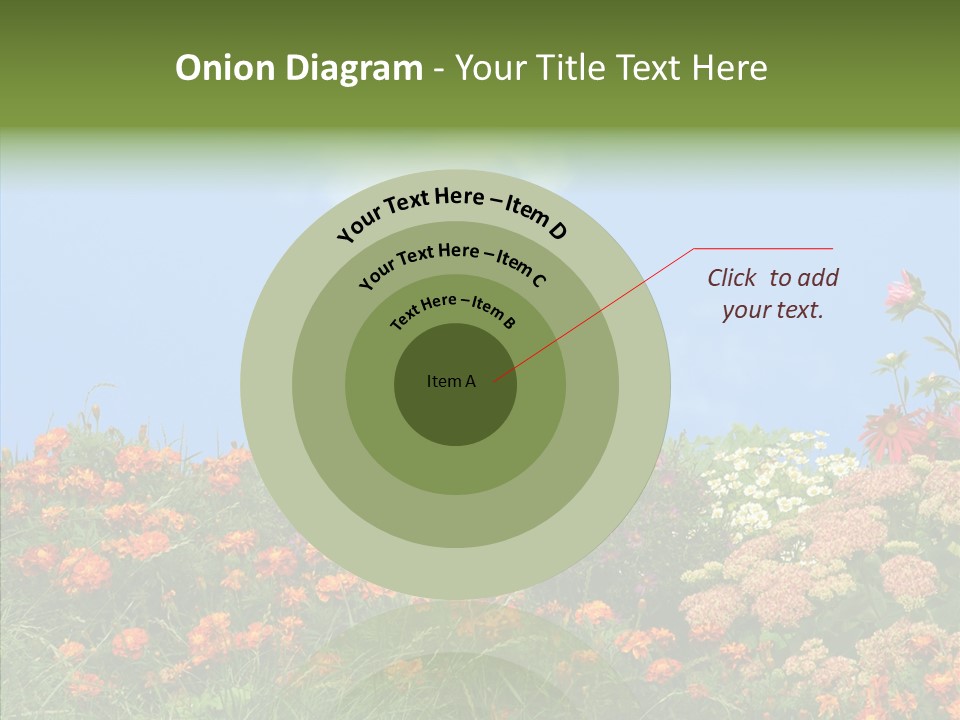 Daisy Blue Garden PowerPoint Template