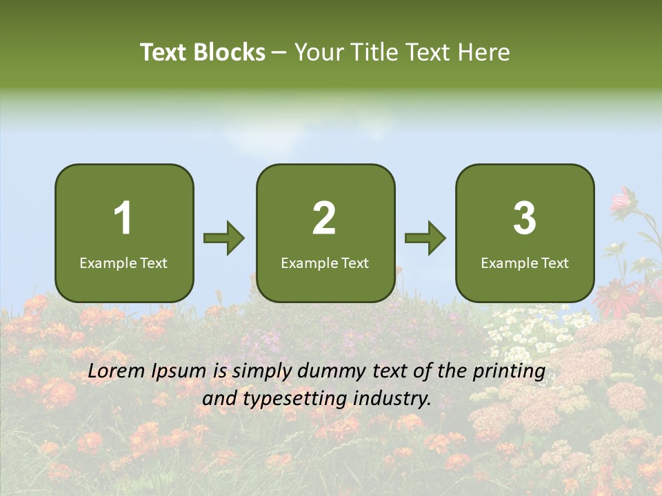 Daisy Blue Garden PowerPoint Template