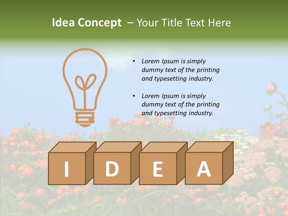 Daisy Blue Garden PowerPoint Template