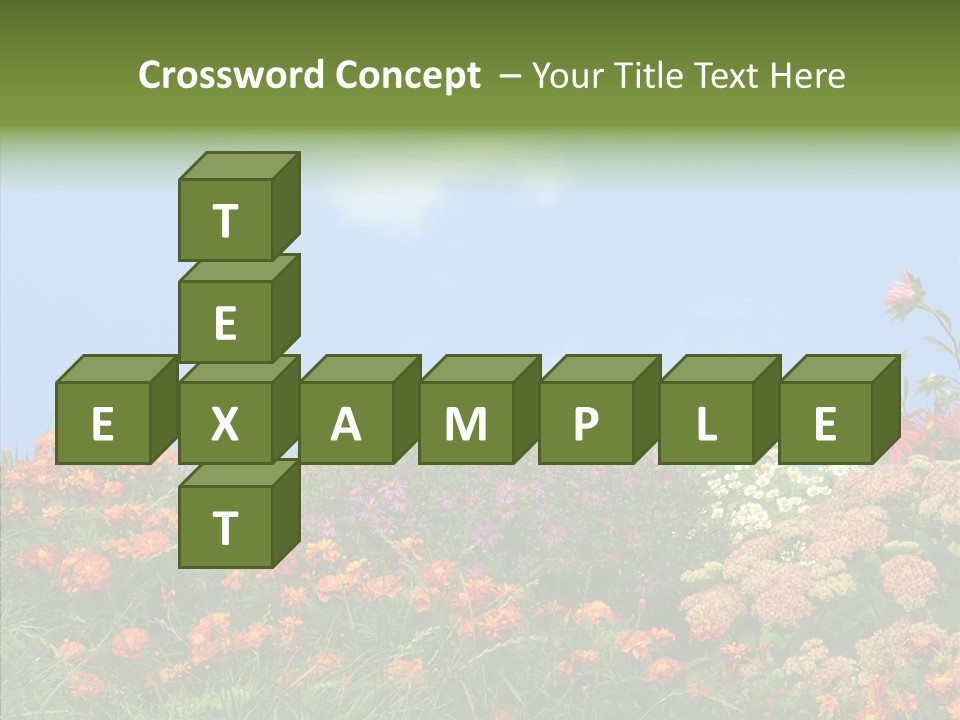 Daisy Blue Garden PowerPoint Template