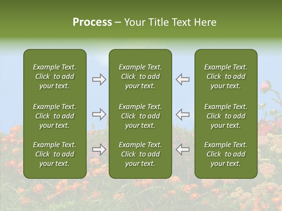 Daisy Blue Garden PowerPoint Template