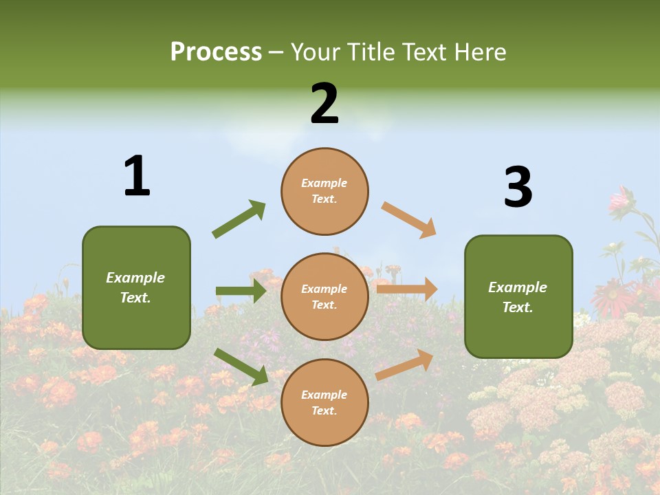 Daisy Blue Garden PowerPoint Template