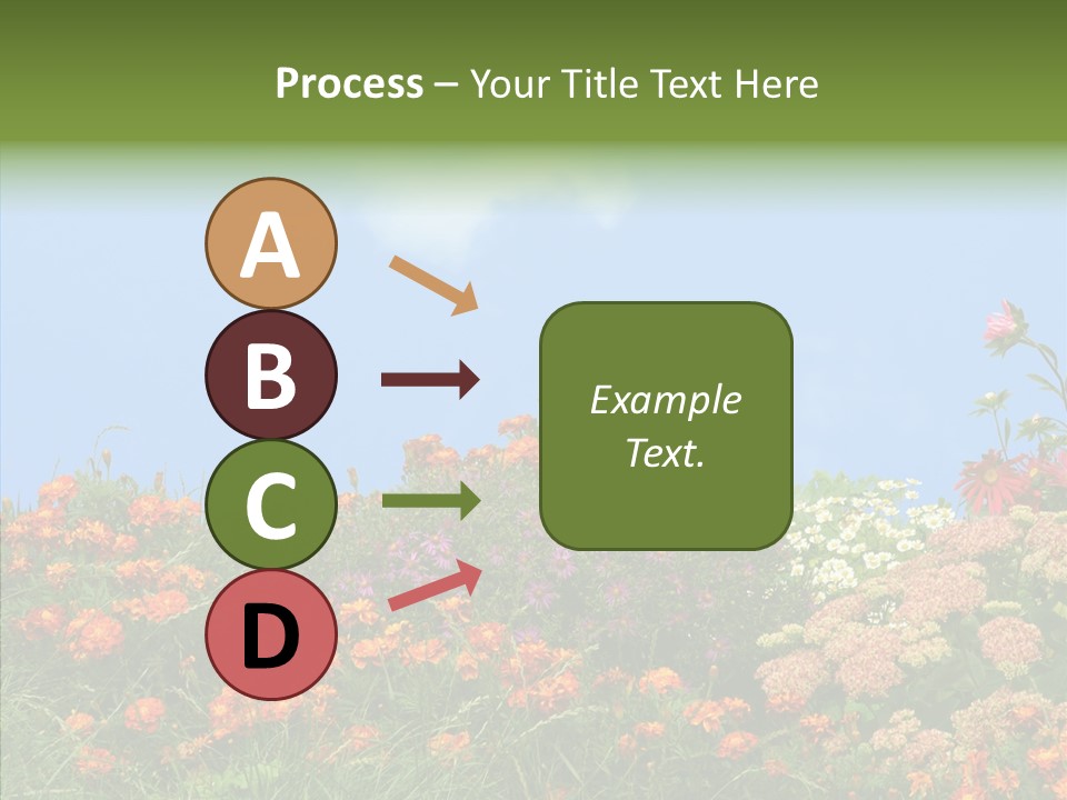 Daisy Blue Garden PowerPoint Template